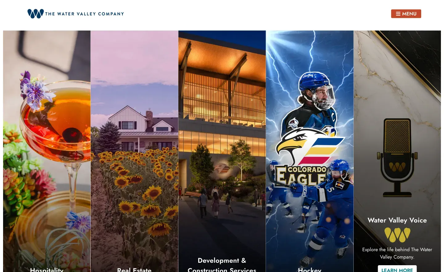 The Water Valley Company website homepage
